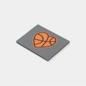 Heart Basketball Love Sport Design Post-it® Notes (Schuin)