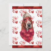 Heart Basset Hound Hondenliefhebber Valentijn Gift Feestdagenkaart (Voorkant)