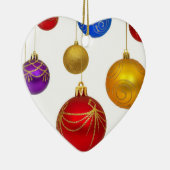 Heart Bauble Hanging Tree kerstdecoratie Keramisch Ornament (Rechts)