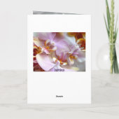 Heart Beach Sun Bloesem Bloesem Orchidee Love Dest Bedankkaart (Achterkant)