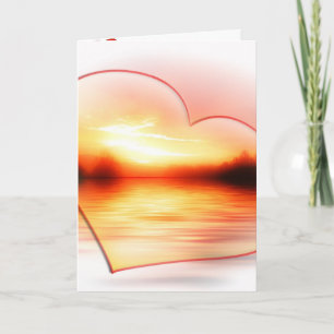 Heart Beach Sun Bloesem Bloesem Orchidee Love Dest Bedankkaart