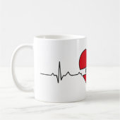 Heart Beat Basic Dark Classic Mok, 325 ml Koffiemok (Links)