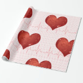 Heart Beat Cadeaupapier (Uitgerold)