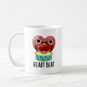Heart Beat Funny Heart Drummer Pun Koffiemok