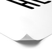 Heart Beat Funny Heart Drummer Pun Poster (Hoek)