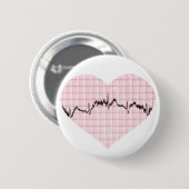 Heart Beat III Ronde Button 5,7 Cm (Voorkant /achterkant)