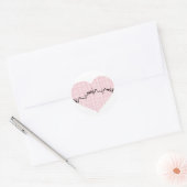 Heart Beat III Ronde Sticker (Envelop)
