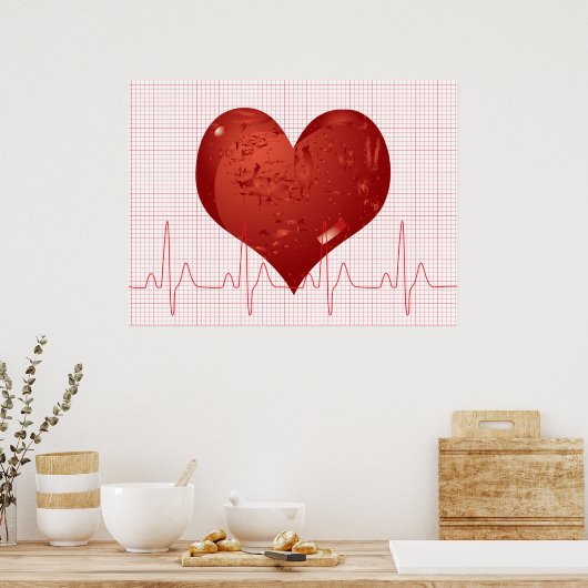 Heart Beat Poster (Keuken)