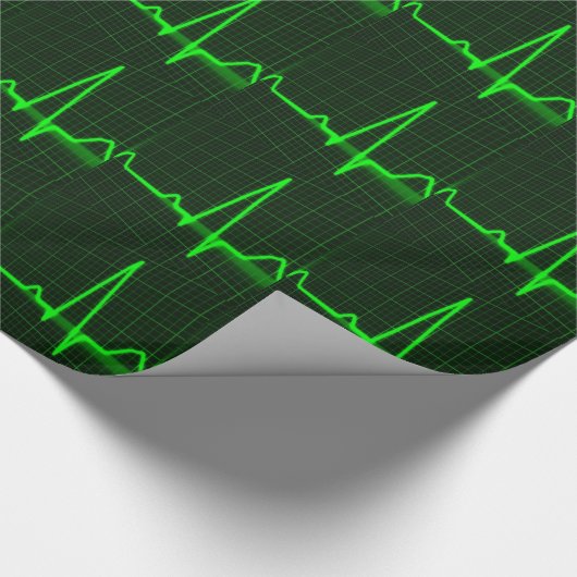 Heart Beat Pulse Trace Cadeaupapier (Hoek)
