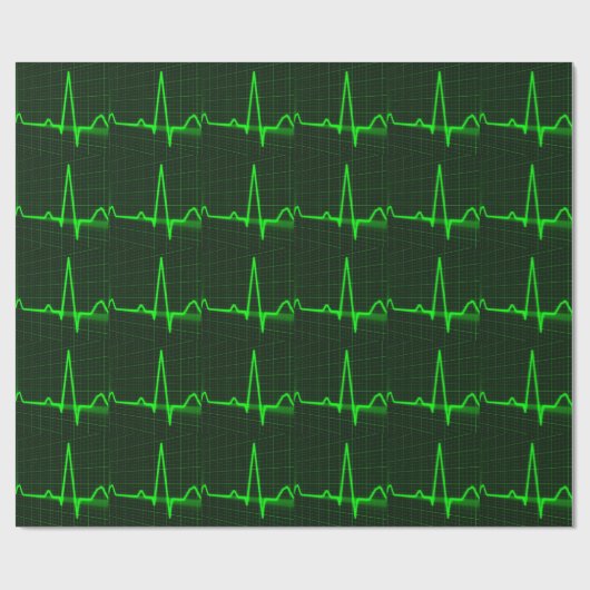 Heart Beat Pulse Trace Cadeaupapier (Vlak)
