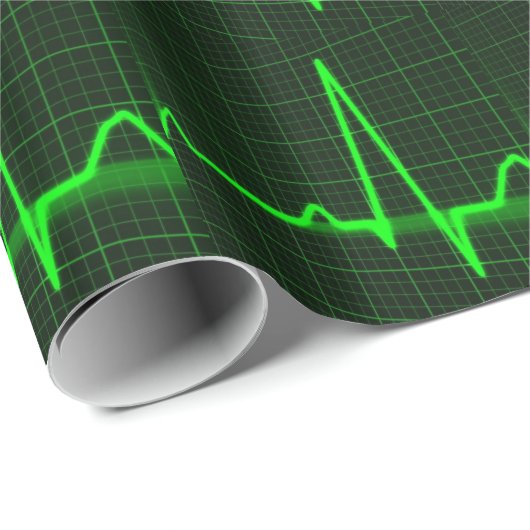 Heart Beat Pulse Trace Cadeaupapier (Rol Hoek)