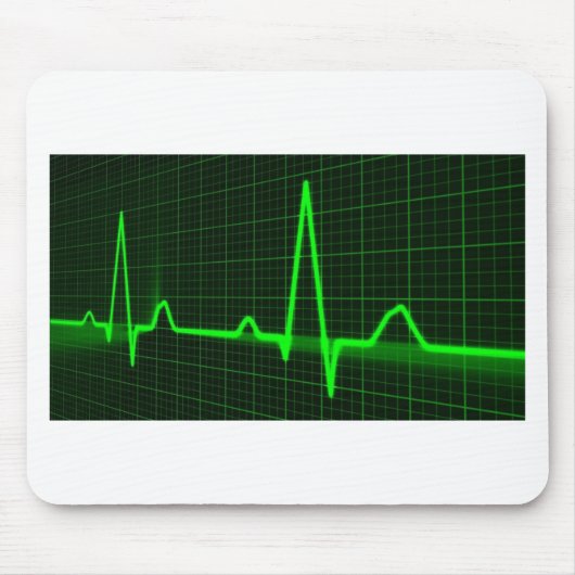 Heart Beat Pulse Trace Muismat (Voorkant)