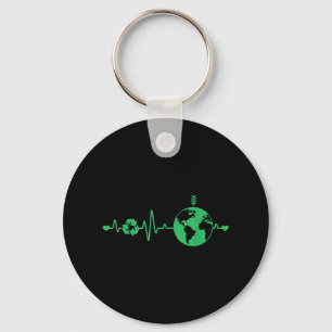 Heart Beat Recyclen Earth Day Recycling Love Earth Sleutelhanger