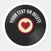 Heart Beat Ronde Sticker (Voorkant)