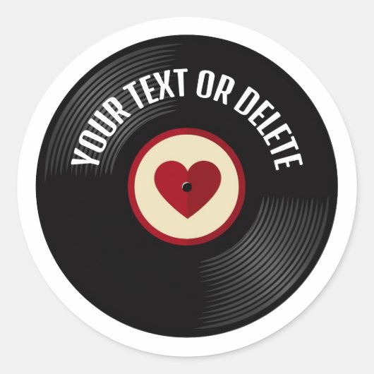 Heart Beat Ronde Sticker (Voorkant)