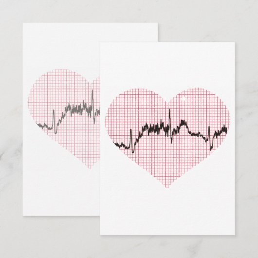 Heart Beat VII Bedankkaart (Voorkant / Achterkant)