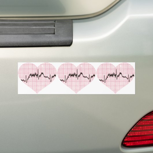 Heart Beat VII Bumpersticker (Op auto)