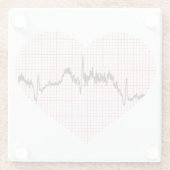Heart Beat VII Glazen Onderzetter (Achterkant)