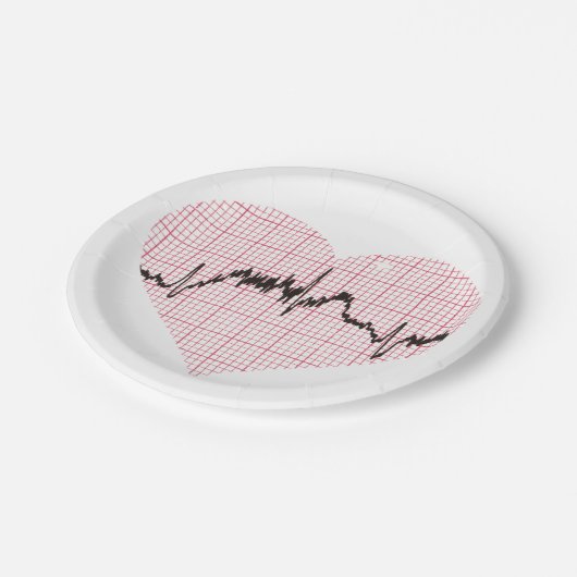 Heart Beat VII Papieren Bordje (Gekanteld)