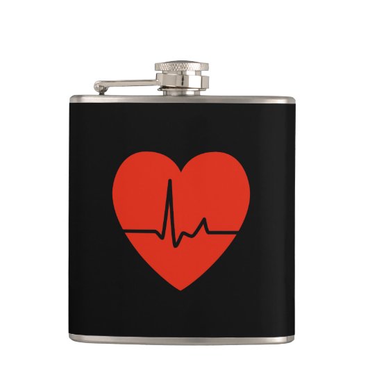 Heart Beats Heupfles (Voorkant)