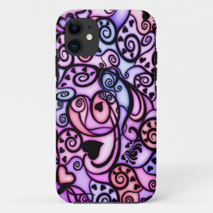 Heart Beats Singing, stijl Glas in lood Case-Mate iPhone Case