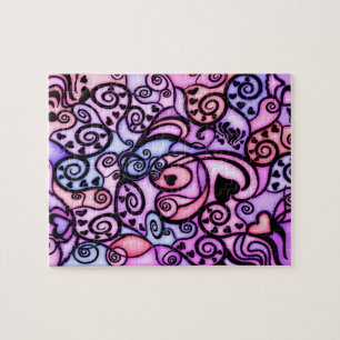 Heart Beats Singing, stijl Glas in lood Legpuzzel