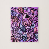 Heart Beats Singing, stijl Glas in lood Legpuzzel (Verticaal)