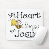Heart Bee reikt naar Jezus Muismat (Met muis)