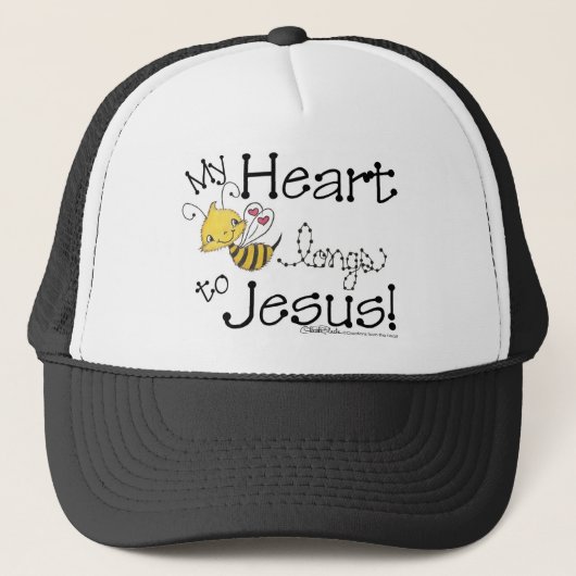 Heart Bee reikt naar Jezus Trucker Pet (Voorkant)