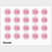 Heart Beets Funny Pun Cute Valentijnsdag Roze Ronde Sticker (Vel)