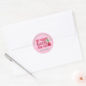 Heart Beets Funny Pun Cute Valentijnsdag Roze Ronde Sticker (Envelop)