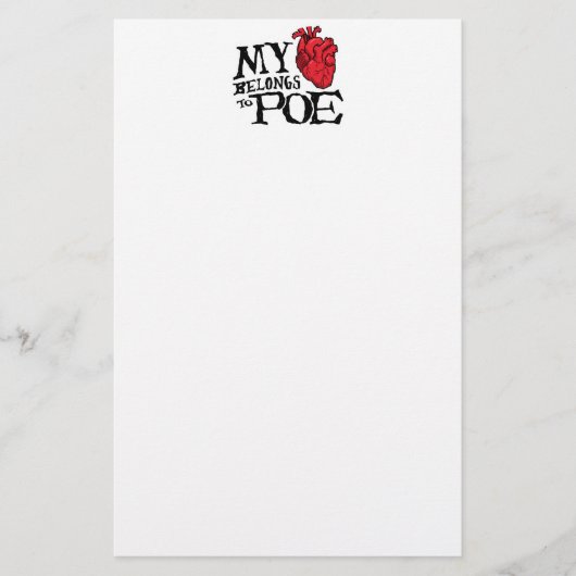 Heart behoort tot Poe Stationery Briefpapier (Voorkant)