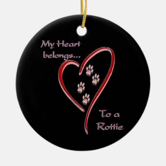 Heart behoort tot Rottie Ornament (Voorkant)