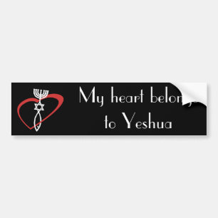 Heart behoort tot Yeshua Bumpersticker