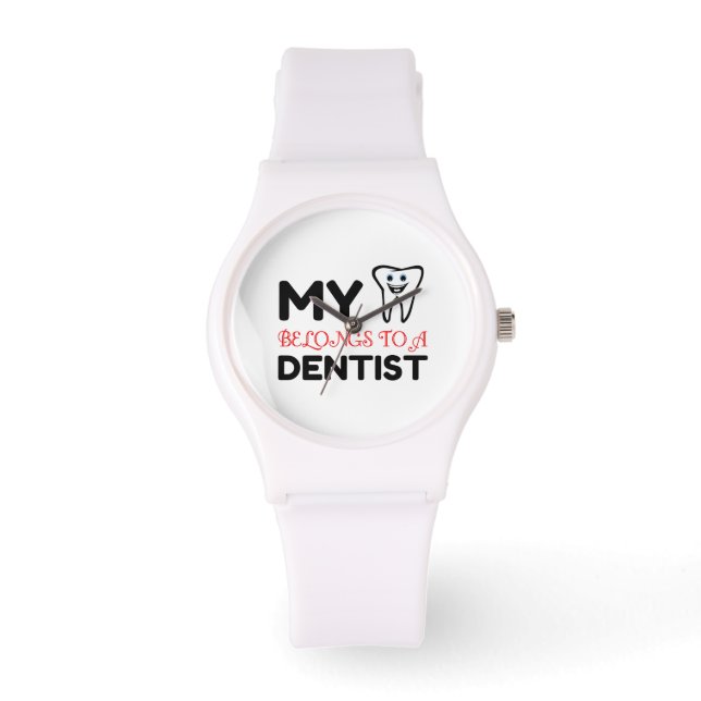 Heart Belangen Dentist Horloge (Voorkant)