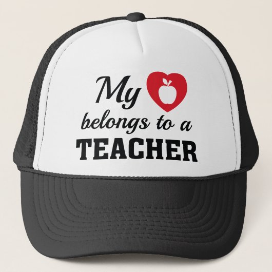 Heart Belangen leraar Trucker Pet (Voorkant)