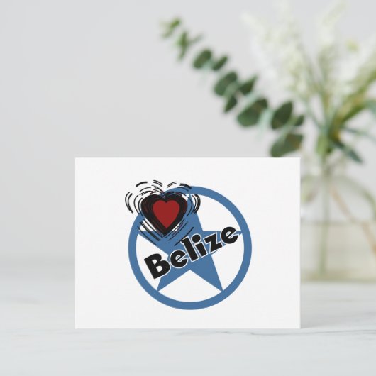 Heart Belize Briefkaart (Staand voorkant)