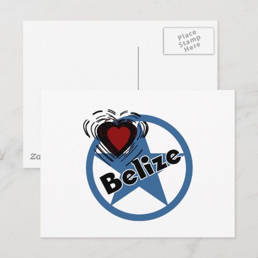 Heart Belize Briefkaart (Voorkant / Achterkant)