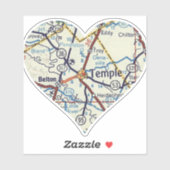 Heart Belton Temple Texas Sticker (Vel)