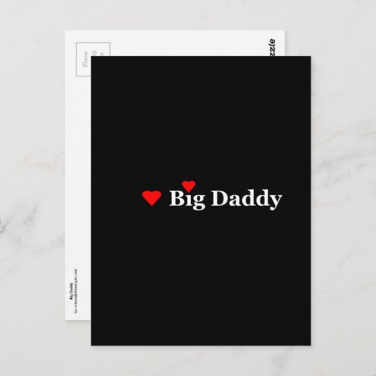 Heart Big Dad Briefkaart (Voorkant / Achterkant)