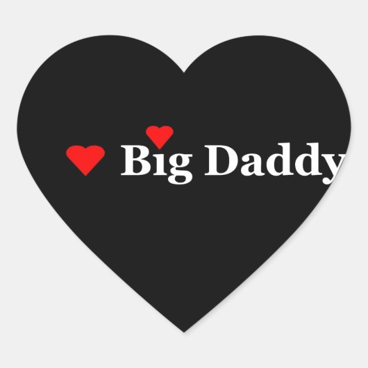 Heart Big Dad Hart Sticker (Voorkant)