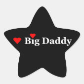 Heart Big Dad Ster Sticker (Voorkant)