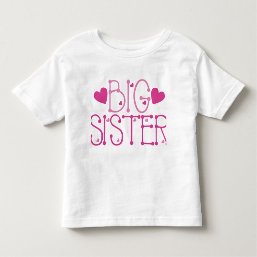 Heart Big Sister Kinder Shirts (Voorkant)