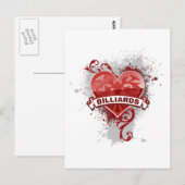 Heart Billiards Briefkaart (Voorkant / Achterkant)