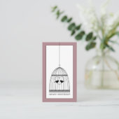  Heart Birdcage Baby shower Ticket Invite Informatiekaartje (Staand voorkant)