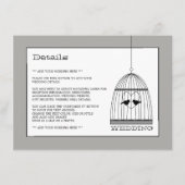  Heart Birdcage Wedding Detail Informatiekaartje (Voorkant)