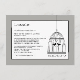  Heart Birdcage Wedding Detail Informatiekaartje