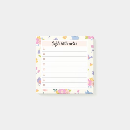 Heart & Birds Blossom - Blossom Time Sticky Notes (Voorkant)