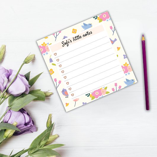 Heart & Birds Blossom - Blossom Time Sticky Notes