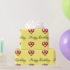 Heart Birthday Cadeaupapier